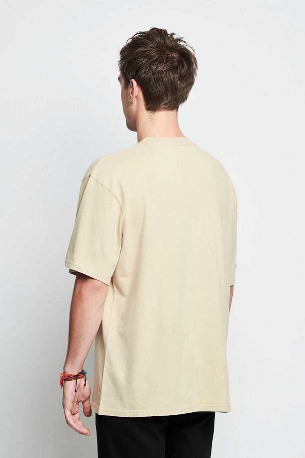 Erkek Bej Oversize Tyler Tişört - 2