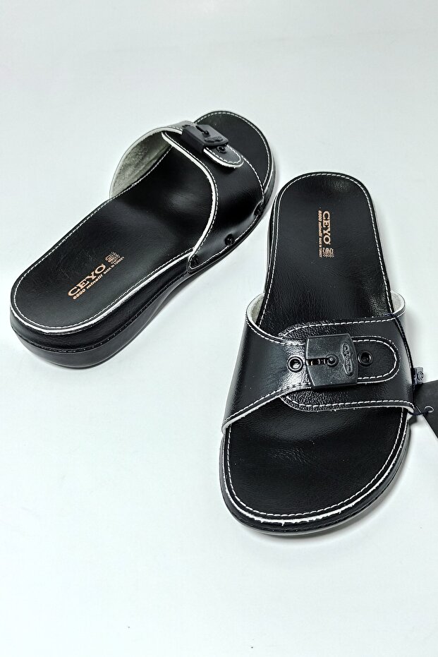 6500 Minelli Black Anatomical Women's Slippers