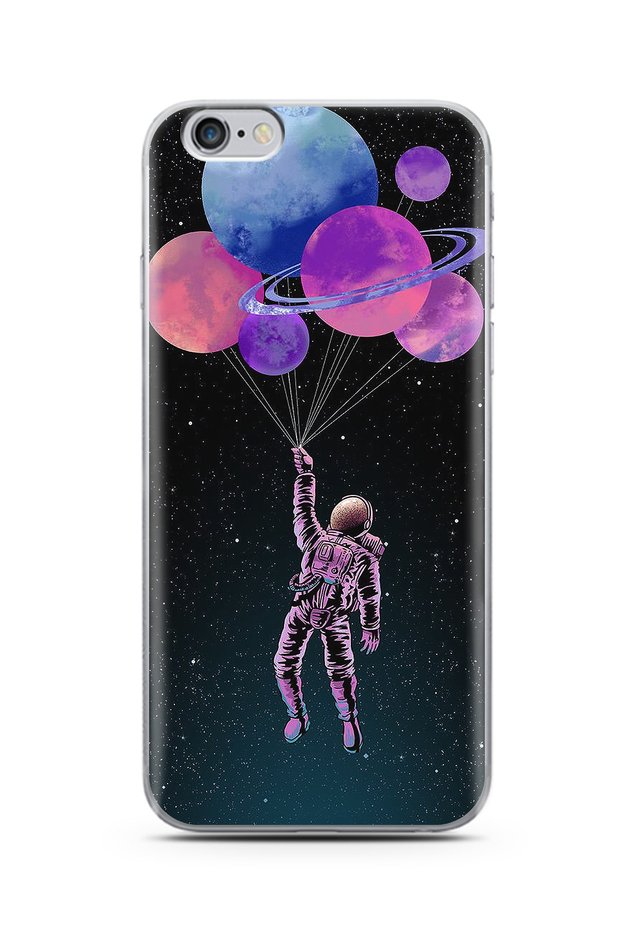 iPhone 6 Space Balloon Design Super Transparent Silicone Phone Case