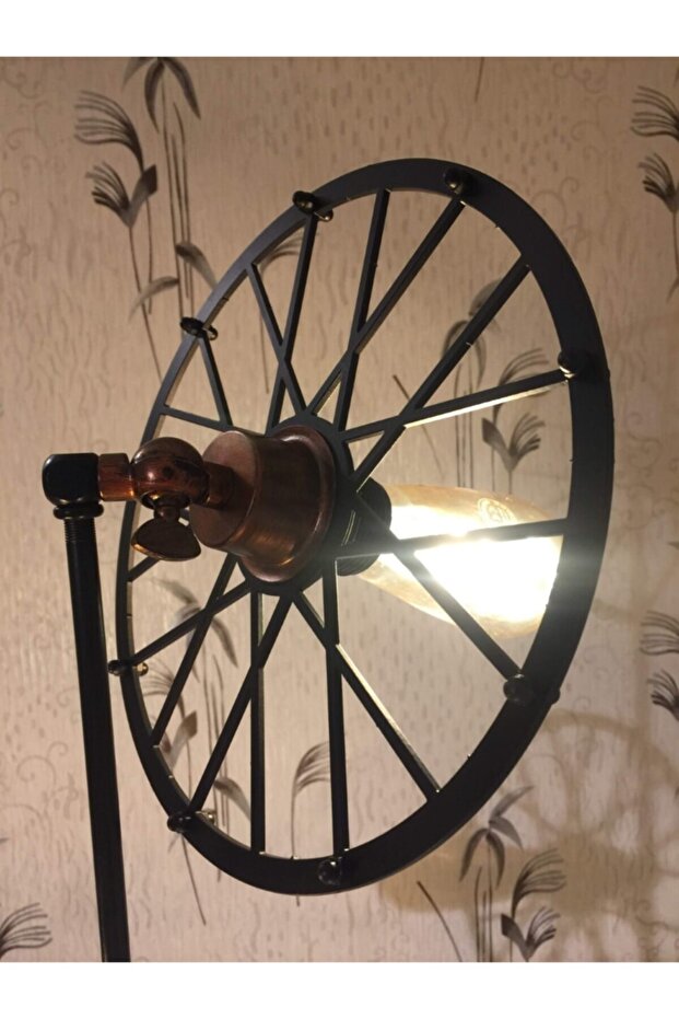 Retro Rustik Üçlü Üç Ayak Lambader Köşe Lambası - 2