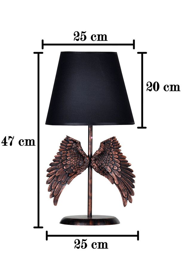 Modern Dizayn Melek Abajur BeyazGold-Beyaz qdecabjmlk007 - 3