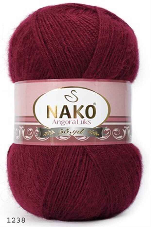 Angora Luxury Hand Knitting Yarn 1238 Red Burgundy