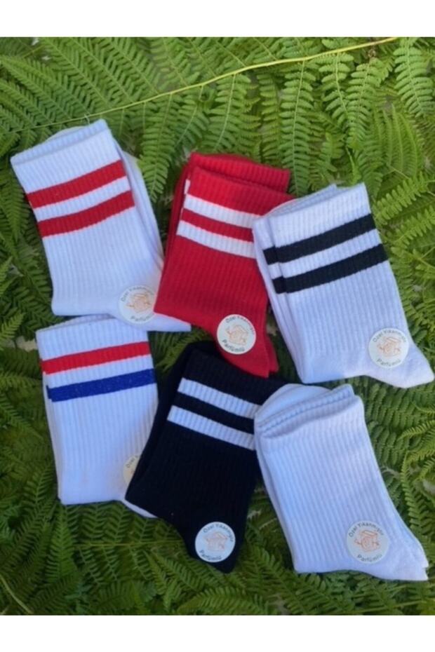 Women's Unisex 6-Piece Series Patterned Perfumed College Tennis Socks Go0013