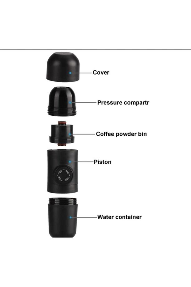 Taşınabilir Mini Espresso Kahve Makinesi Manuel - 4