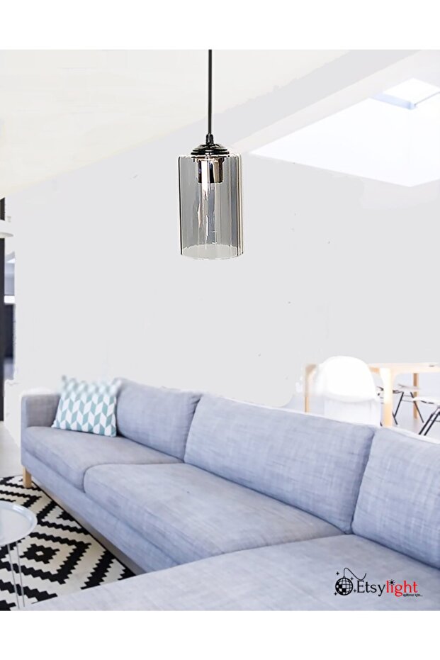 Dora Black One Sarkıt Cam Avize - 1