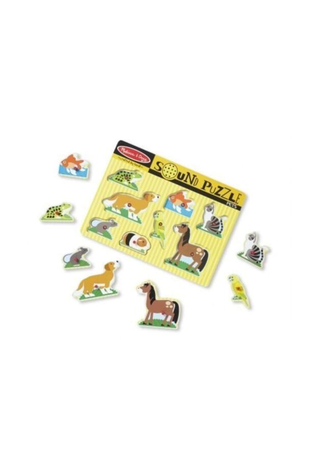 Melissa&Doug Ahşap Sesli Yapboz-Evcil Hayvanları - 3