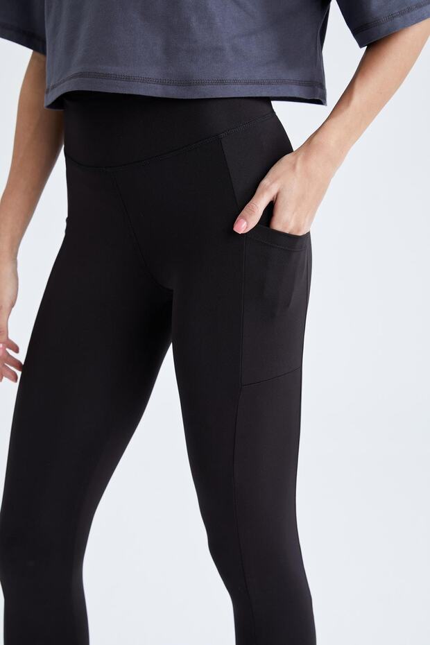 Fit Yüksek Bel Sporcu Tayt - 6