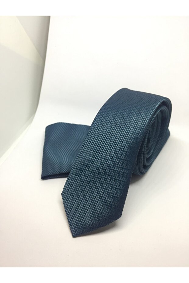 Petrol Blue Tie Handkerchief Set