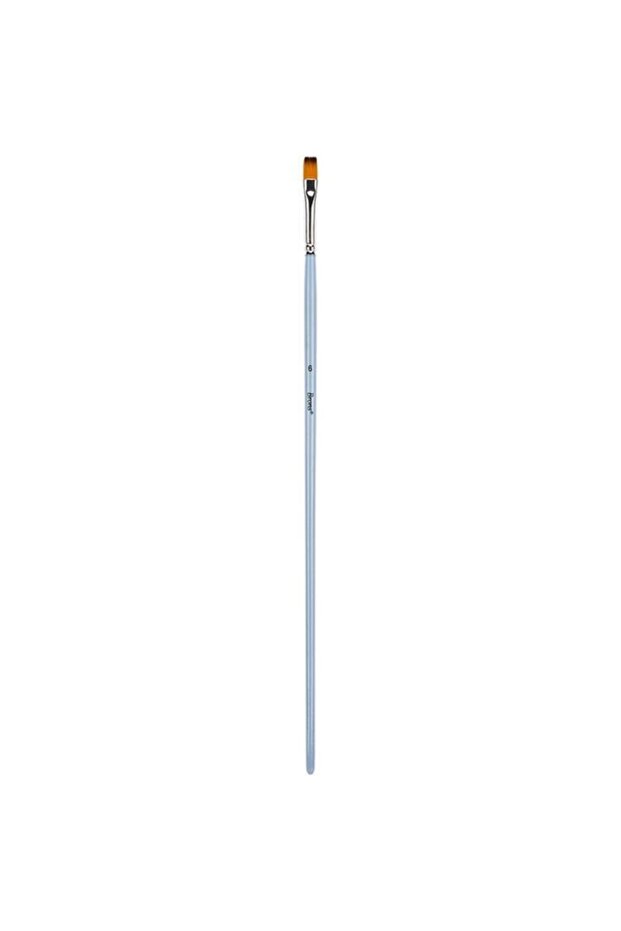 Long Handled Synthetic Bristle Flat Brush No:4