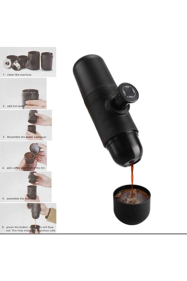 Taşınabilir Mini Espresso Kahve Makinesi Manuel - 7