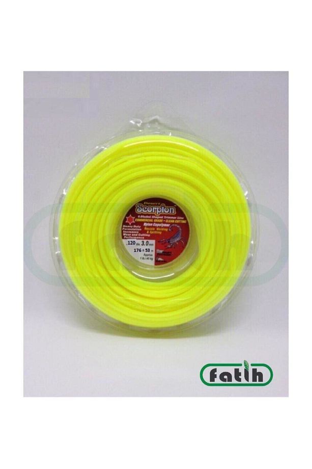 Akrep Misina Motorlu Tırpan 3.0 Mm Altı Köşe 53 M Sarı - 1