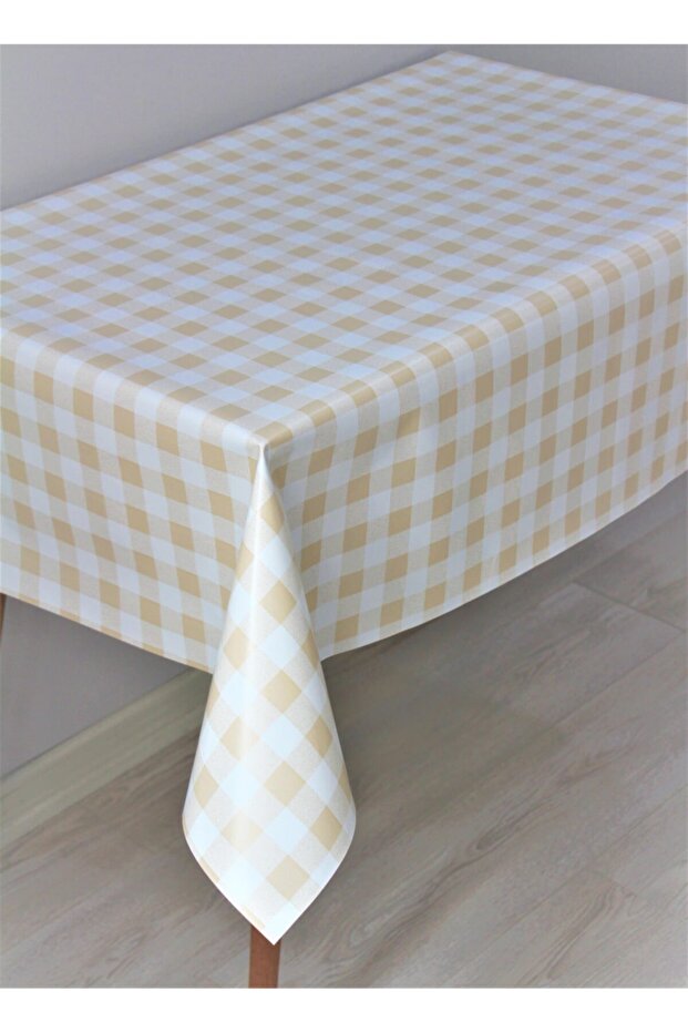 Fiber Lined Wipeable Oilcloth Tablecloth – Gingham - 107-3