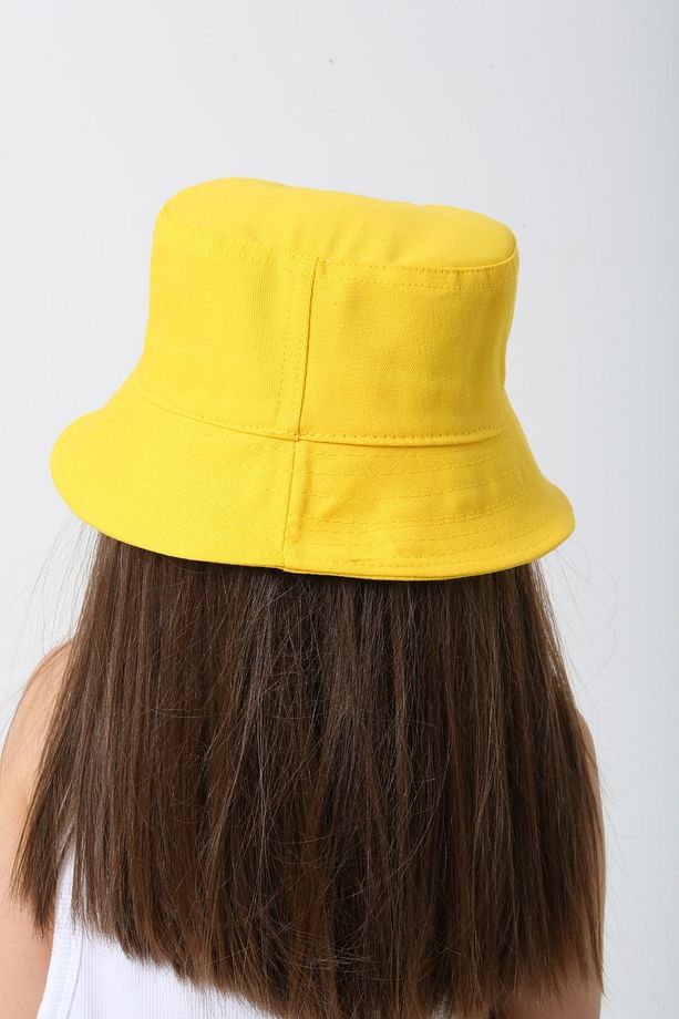 Sarı Unisex Bucket Çocuk Şapka - 5