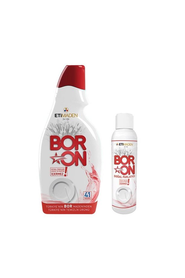 Boron Bulaşık Makinesi Deterjanı 820 Ml + Boron Bulaşık Makinesi Parlatıcı 110 Ml - 1