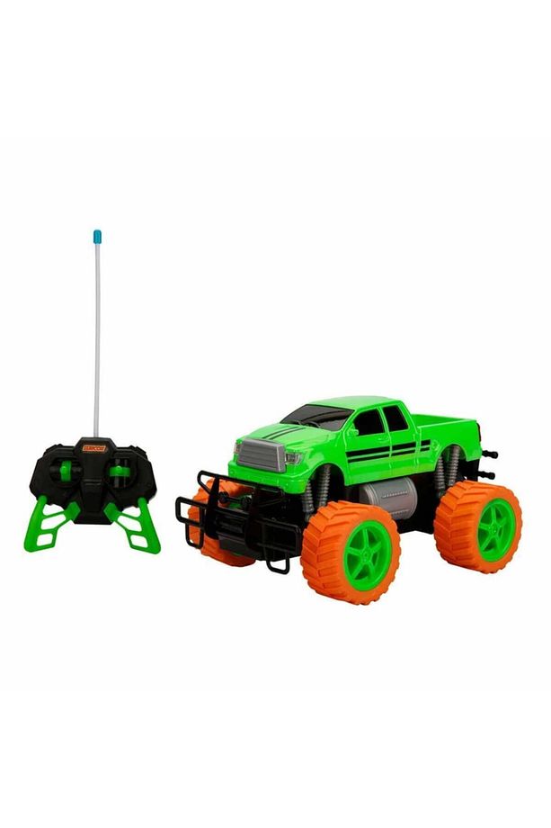Full Fonksiyonlu 1:18 Uzaktan Kumandalı Neon Jumbo Weels Usb Şarjlı Oyuncak Araba Jeep Jip Pickup - 1