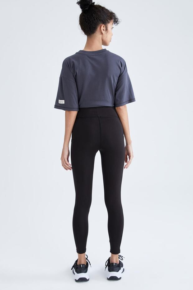 Fit Yüksek Bel Sporcu Tayt - 7