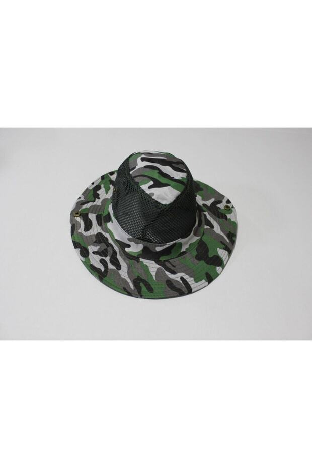 Mesh Cap Camouflage Patterned Green - Black - White