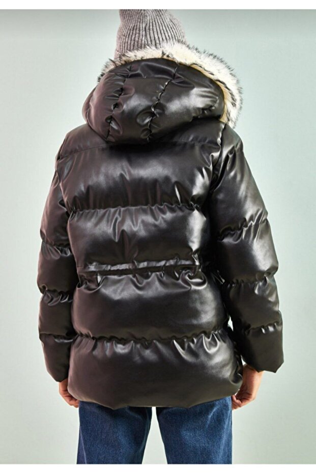 سترة جلدية منتفخة - 3