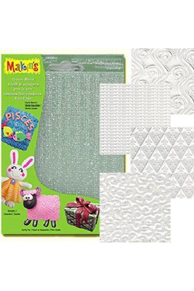 Makin's Clay Texture Sheets Doku Kalıpları 4'lü Set E - 1