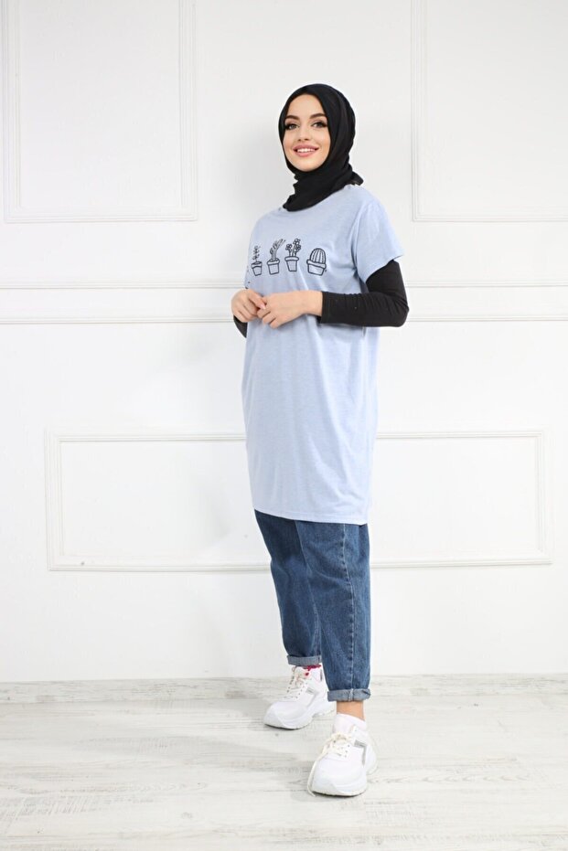 Kaktüs Baskılı Tunik - 2