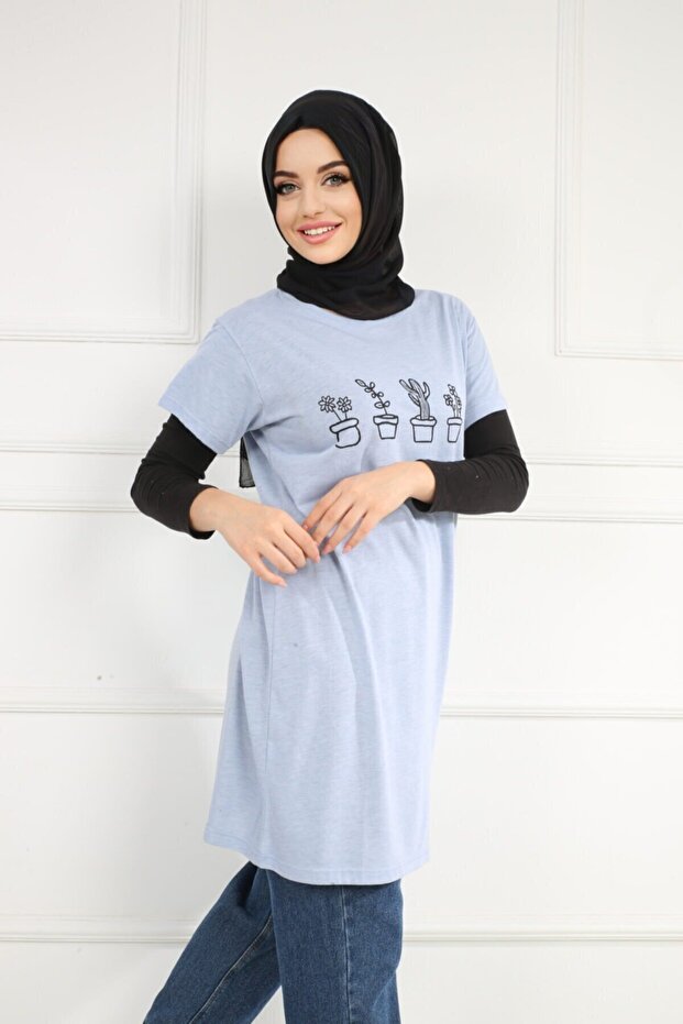 Kaktüs Baskılı Tunik - 3