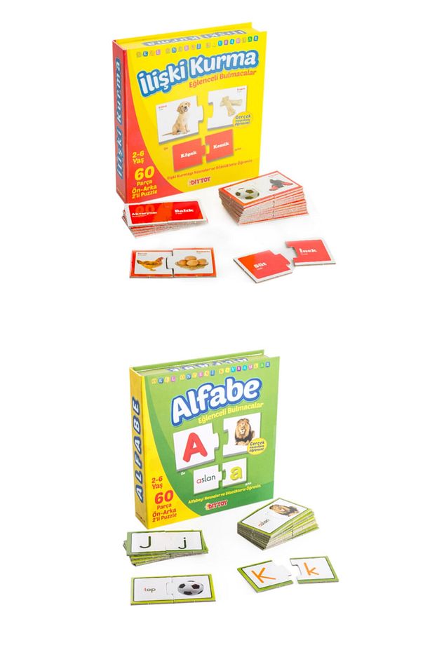 Delux Set Eğlenceli Bulmacalar(ilişki Kurma, Zıt Kavramlar, Alfabe, Sayılar Renkler Şekiller) - 3