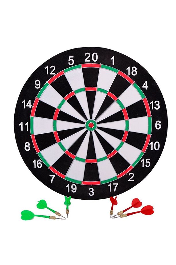 Çift Taraflı 44 vm Dart Tahtası Ve 6 Adet Ok - 1