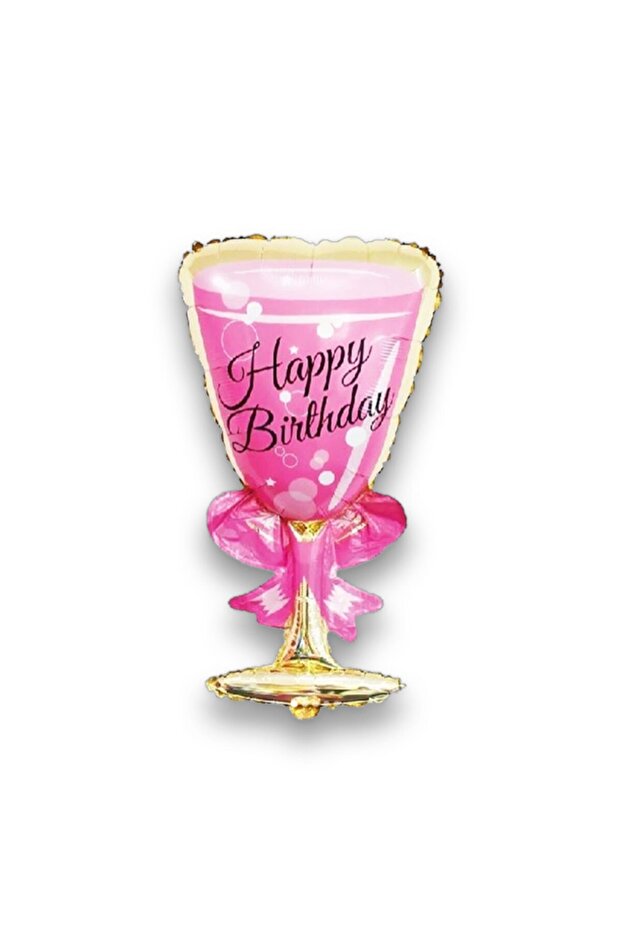 Pink Goblet Shaped Foil Balloon