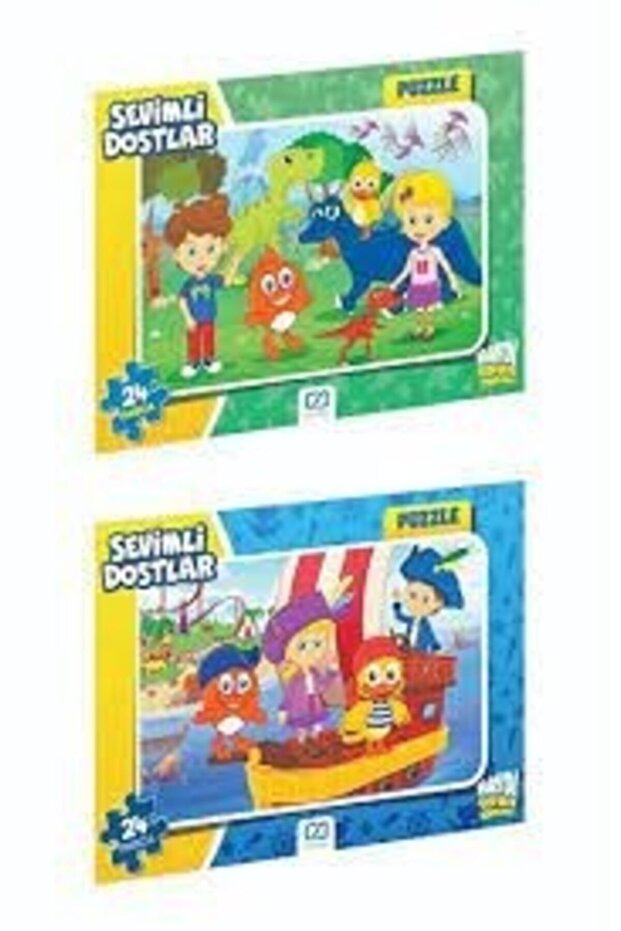 Sevimli Dostlar Frame Puzzle 24 Parça X 2li Set - 1