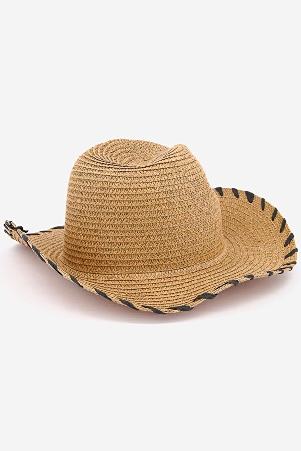 Hasır Şapka Textured Straw Paper Hat - 2