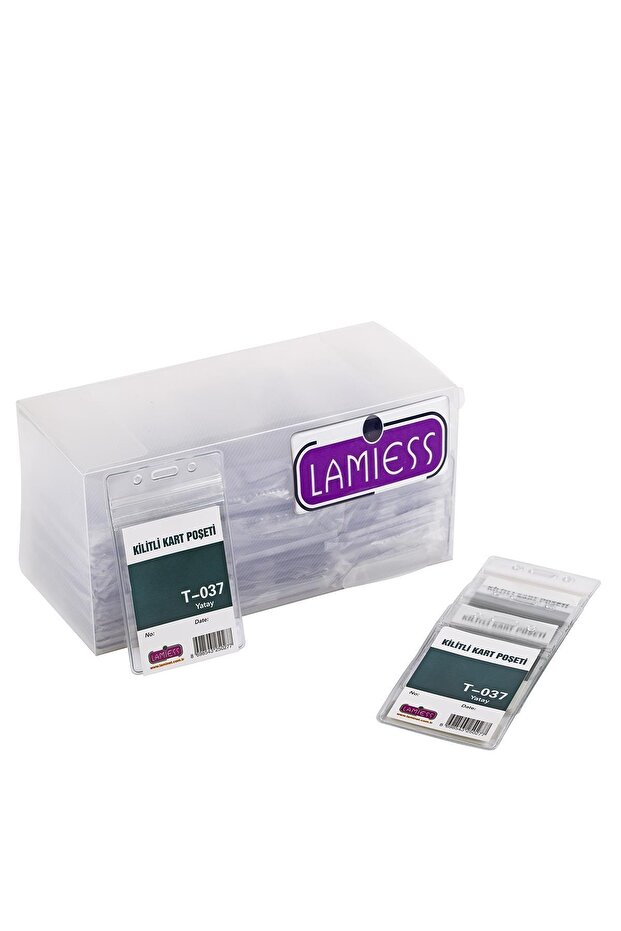 T-037 V Dikey Kilitli Kart Poşeti 100'lü - 1