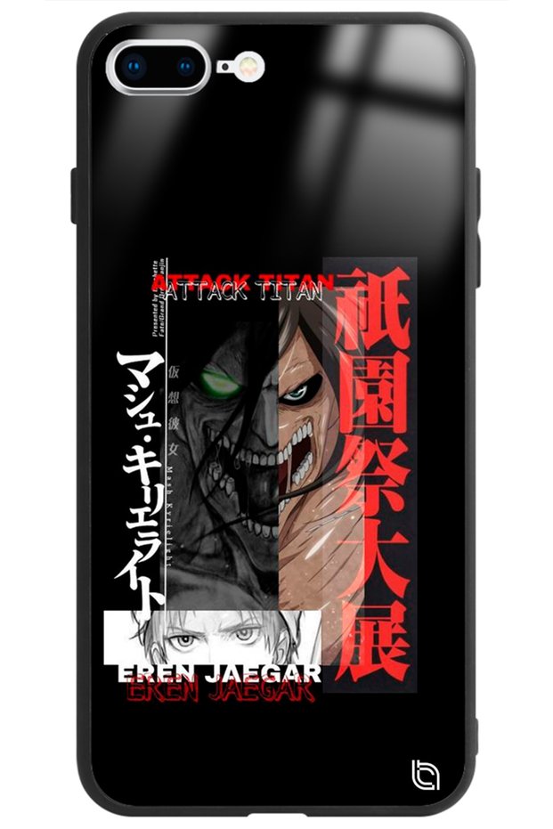 iPhone 7 Plus Attack on Titan Eren Premium Patterned Glossy Phone Case