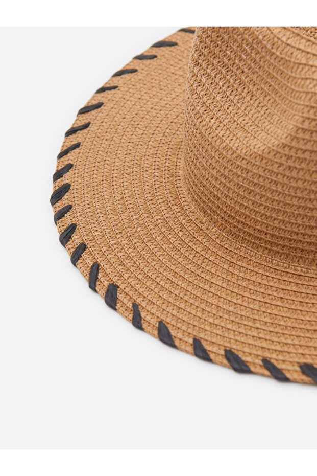 Hasır Şapka Textured Straw Paper Hat - 4