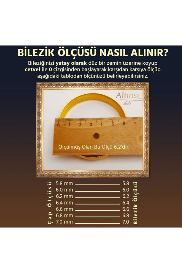 22 Ayar Altın Kaplama 1.2 Cm Eninde Bilezik 0014 - 5