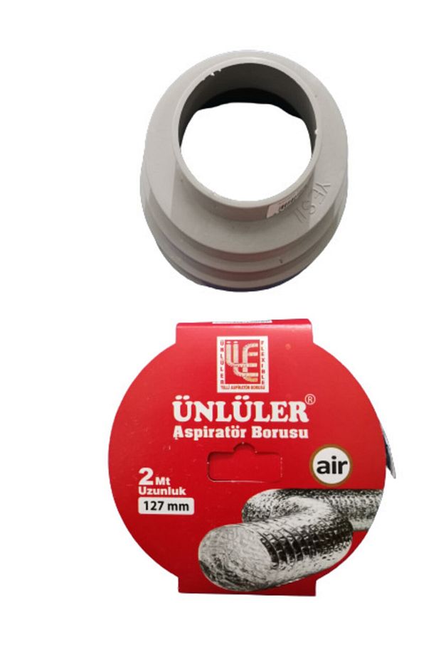Alüminyum Aspiratör Borusu Telli + Aspiratör Boru Redüksiyonu - 1