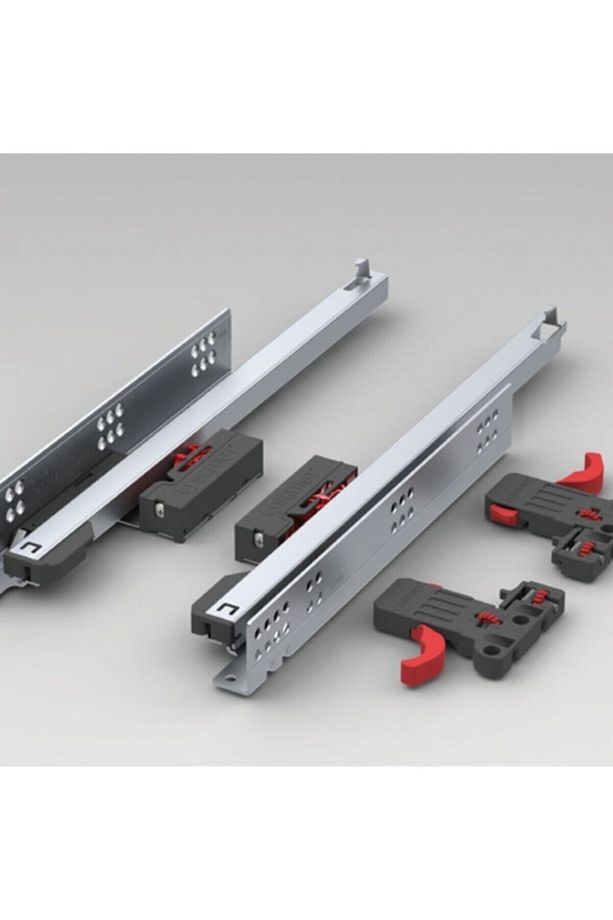 Samet Smart Slide Push Open 35'lik Bas-aç Kulpsuz Çekmece Ray + Mandal 35cm - 1