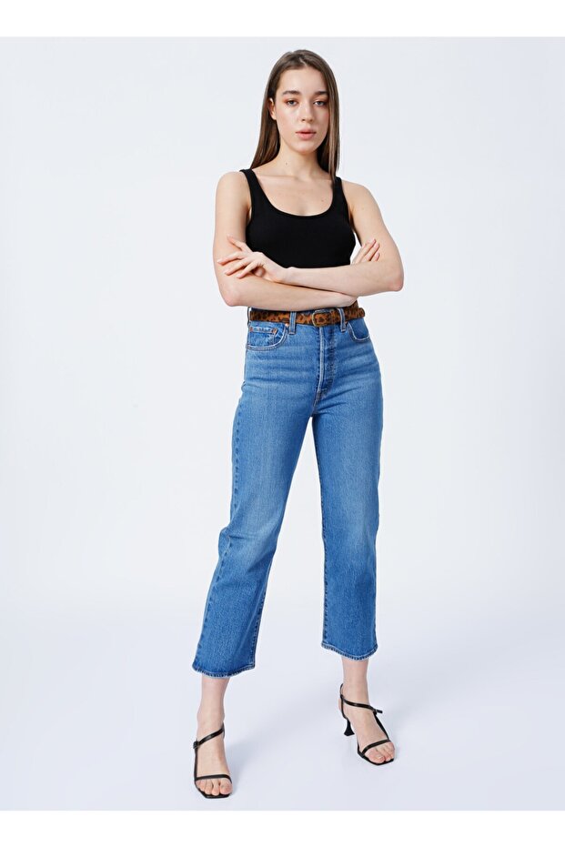 U Yaka  Basic Fitilli Siyah Kadın Atlet  -  K-LORKA - 5