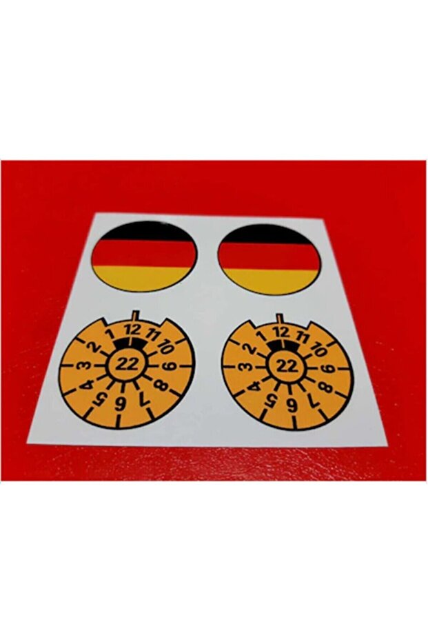 Germany Flag License Plate Stamp Sticker - Germany License Plate Sticker - European Union License Plate Stamp Sticker