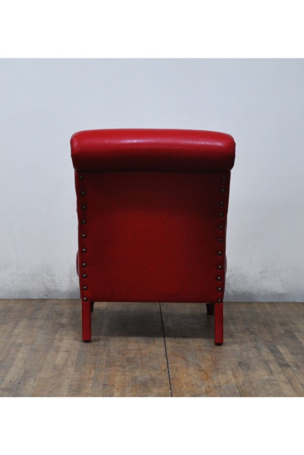 Kırmızı Deri Berjer - 4