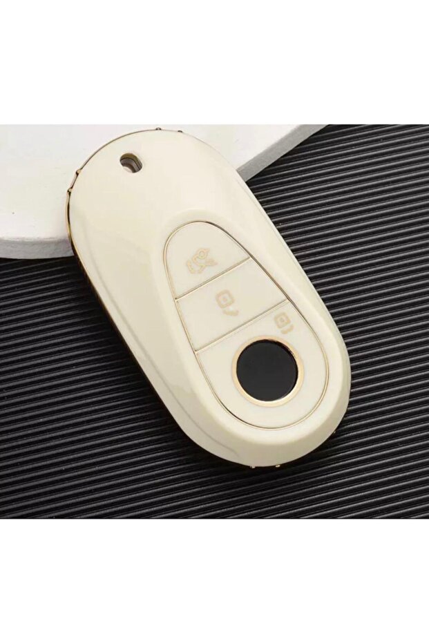 Mercedes-benz Tpu Material Cream Key Case (new Case)