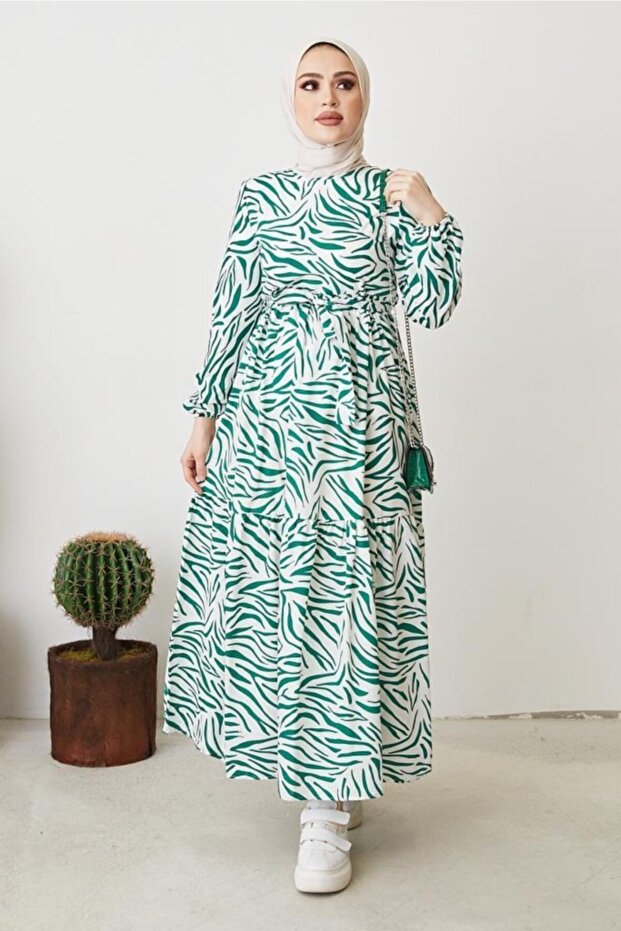 Zebra Pattern Dress - 4