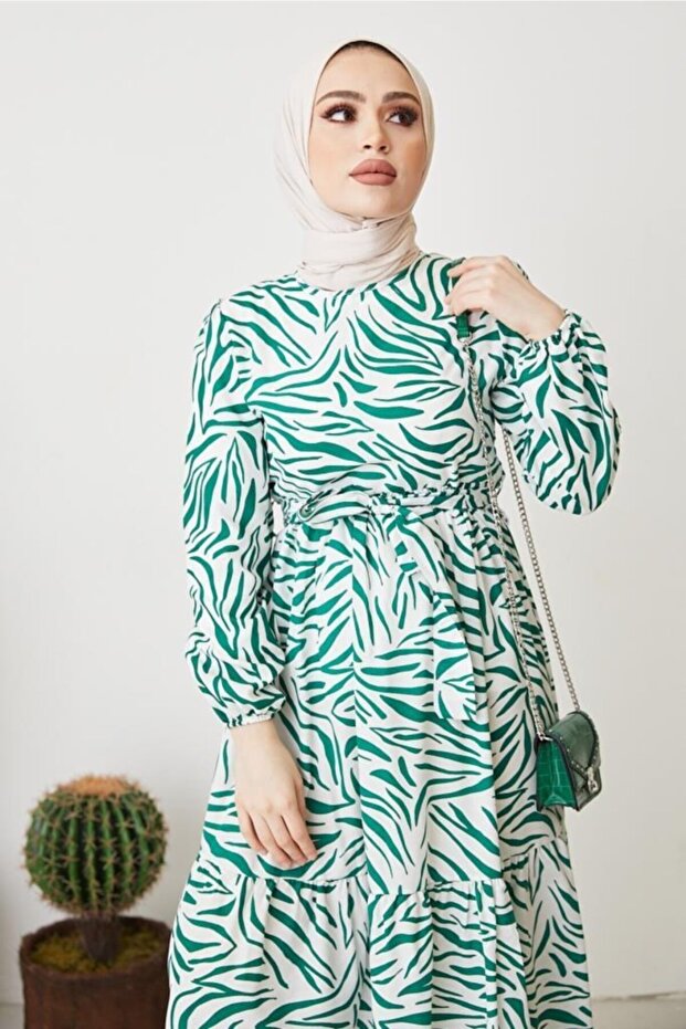 Zebra Pattern Dress - 5