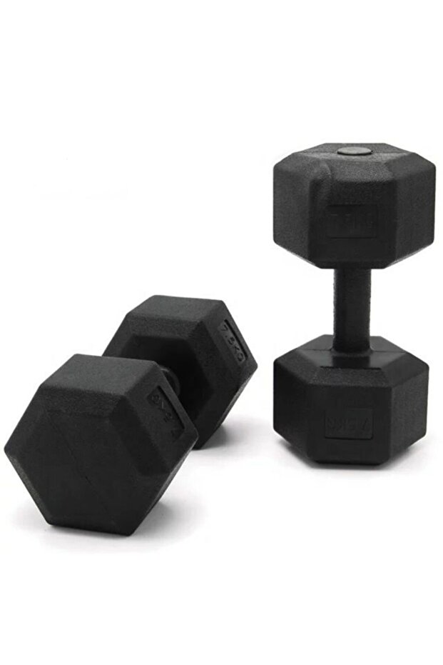 Plastik Köşeli Dambıl Set - Dumbbell Set 2x3 Kg - 3