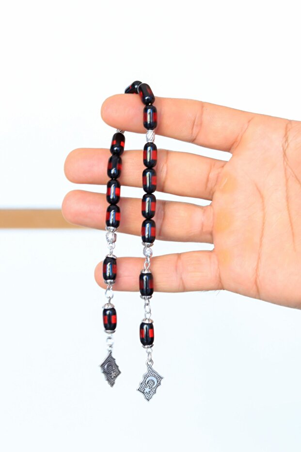 Zaza Red Vernier Powder Amber Prayer Beads - Stock Code 201020142