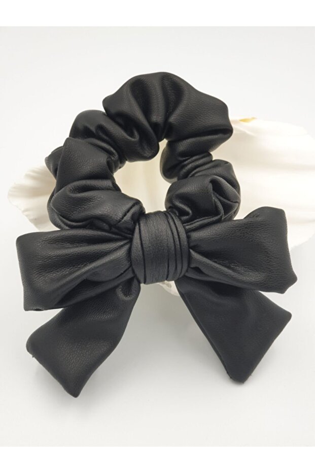 Melkady 392 - Faux Leather Bow Tie