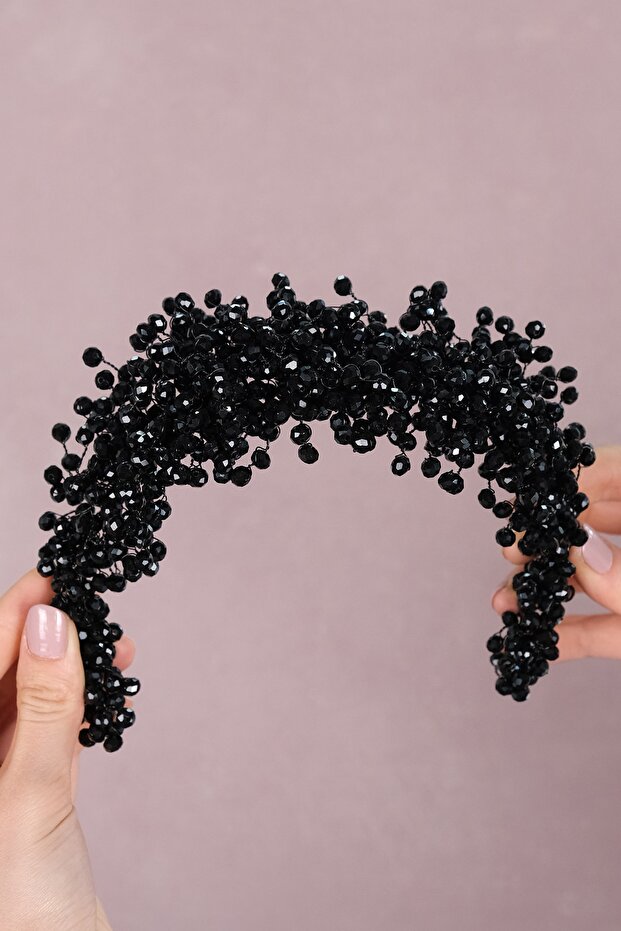Pollux Crystal Beaded Bridal Crown Hair Accessory