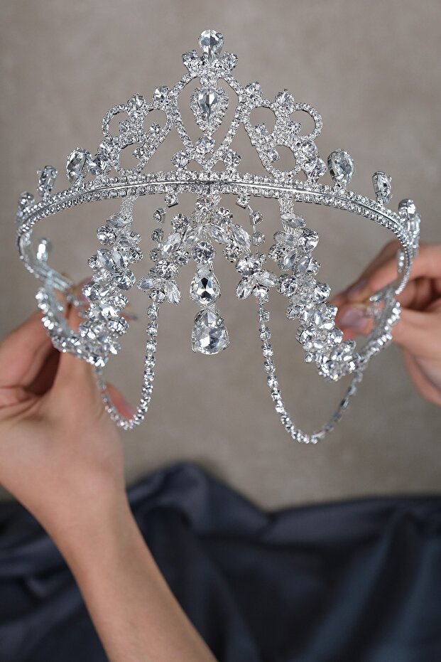 Hürrem Fringed Frontlet Bridal Henna Crown