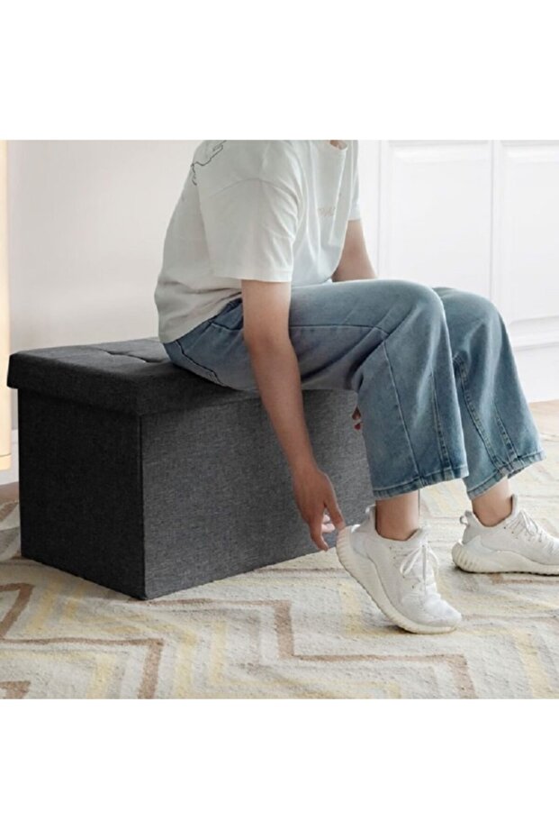 Sandıklı Puf Bench / Çamaşır & Oyuncak Kutusu 35*70 Cm - 2