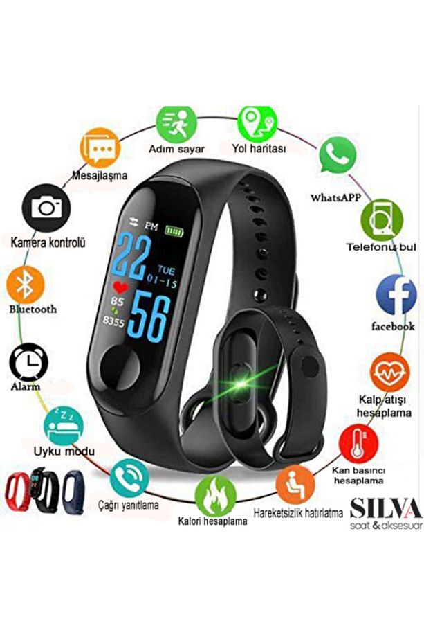 M4 Akıllı Bileklik Akıllı Bileklik Ios Android Uyumlu Bildirim Spor Modu - 3