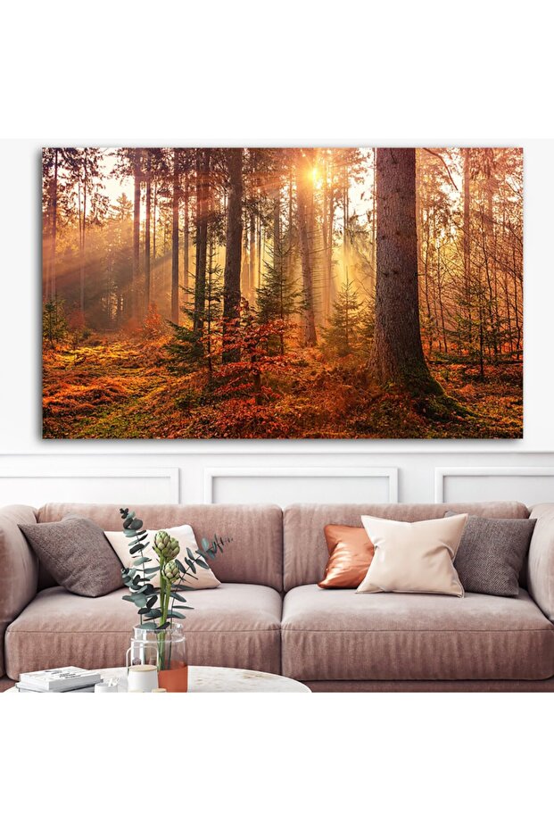 Dev Boyut Orman Sabahı Kanvas Tablo - 1